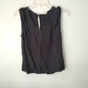 Women's Kate Spade New York Black Ruffle Sleeve Tank Top Size 6